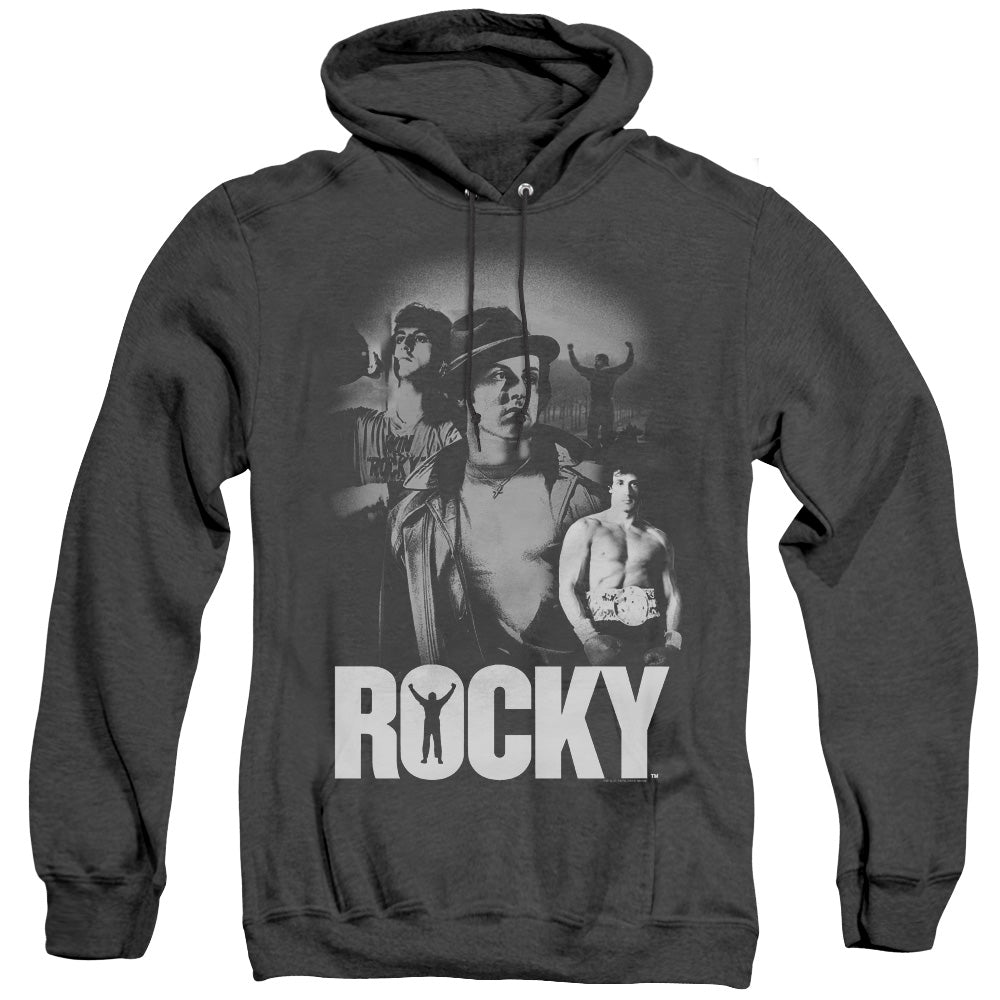Rocky Making Of A Champ Heather Mens Hoodie Black