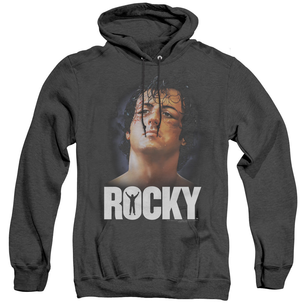 Rocky The Champ Heather Mens Hoodie Black