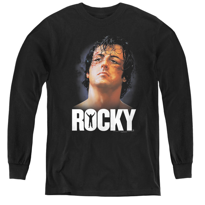 Rocky The Champ Long Sleeve Kids Youth T Shirt Black