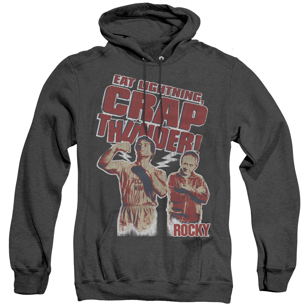 Rocky Eat Lightning Heather Mens Hoodie Black