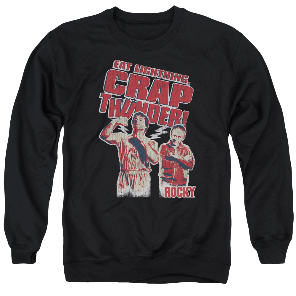 Rocky Eat Lightning Mens Crewneck Sweatshirt Black