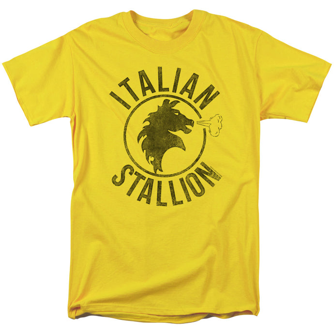 Rocky Italian Stallion Mens T Shirt Yellow