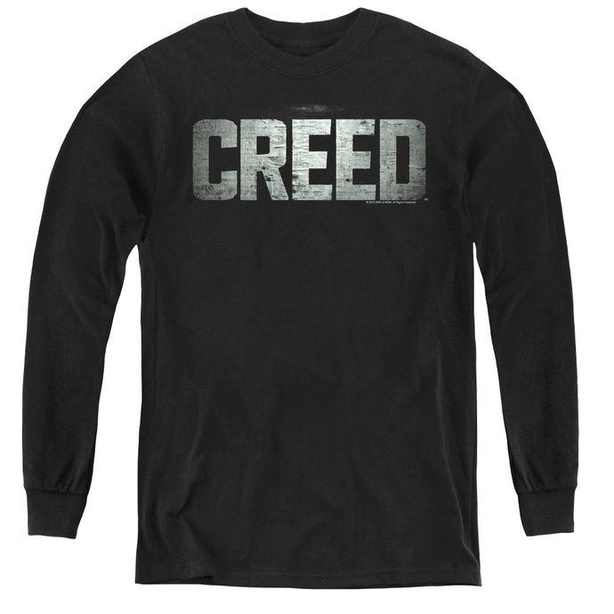 Creed Logo Long Sleeve Kids Youth T Shirt Black