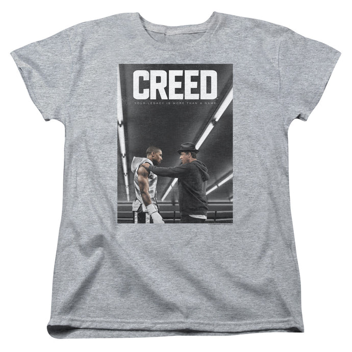 Creed Poster Womens T Shirt Athletic Heather