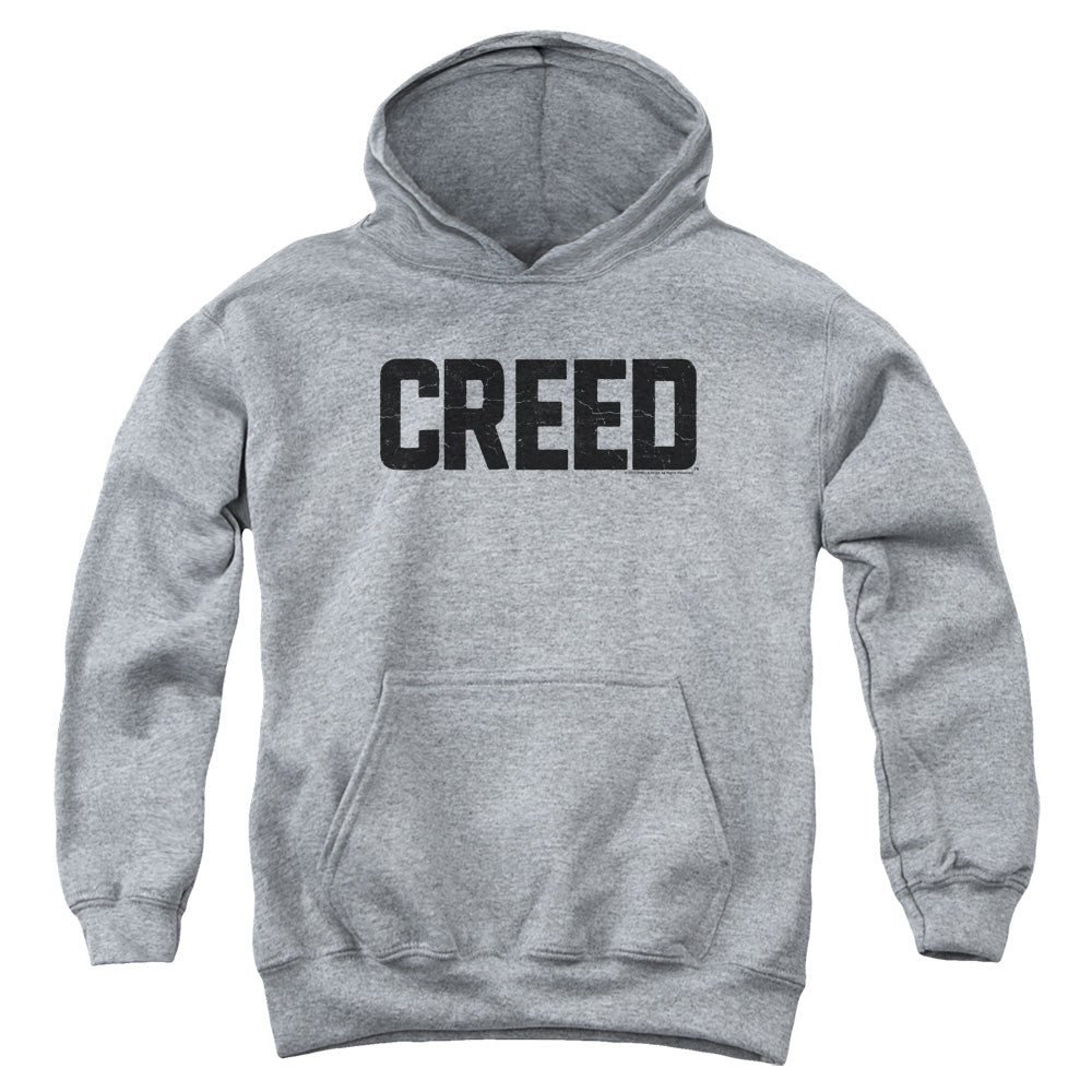 Creed Cracked Logo Kids Youth Hoodie Athletic Heather
