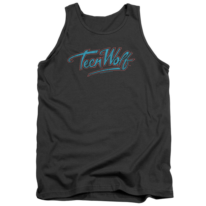 Teen Wolf Neon Logo Mens Tank Top Shirt Charcoal