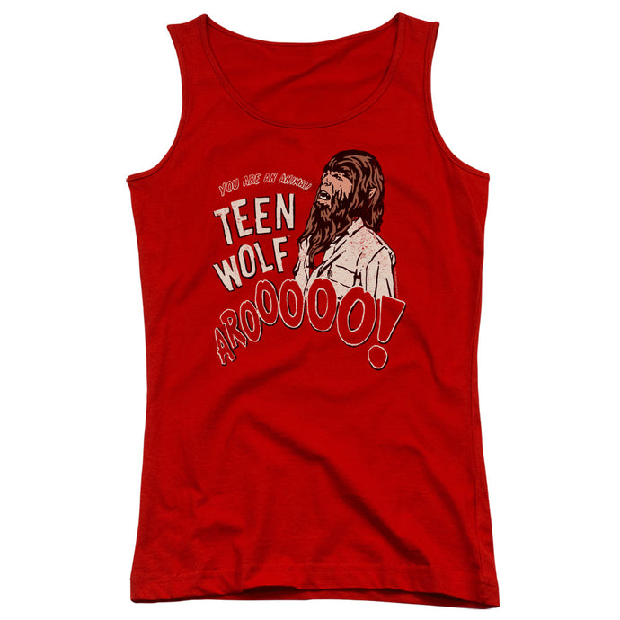 Teen Wolf Animal Womens Tank Top Shirt Red