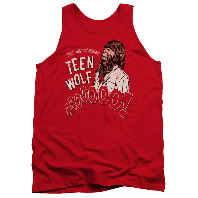 Teen Wolf Animal Mens Tank Top Shirt Red