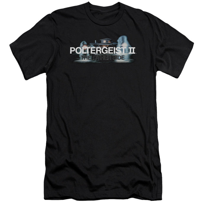 Poltergeist II The Other Side Logo Slim Fit Mens T Shirt Black