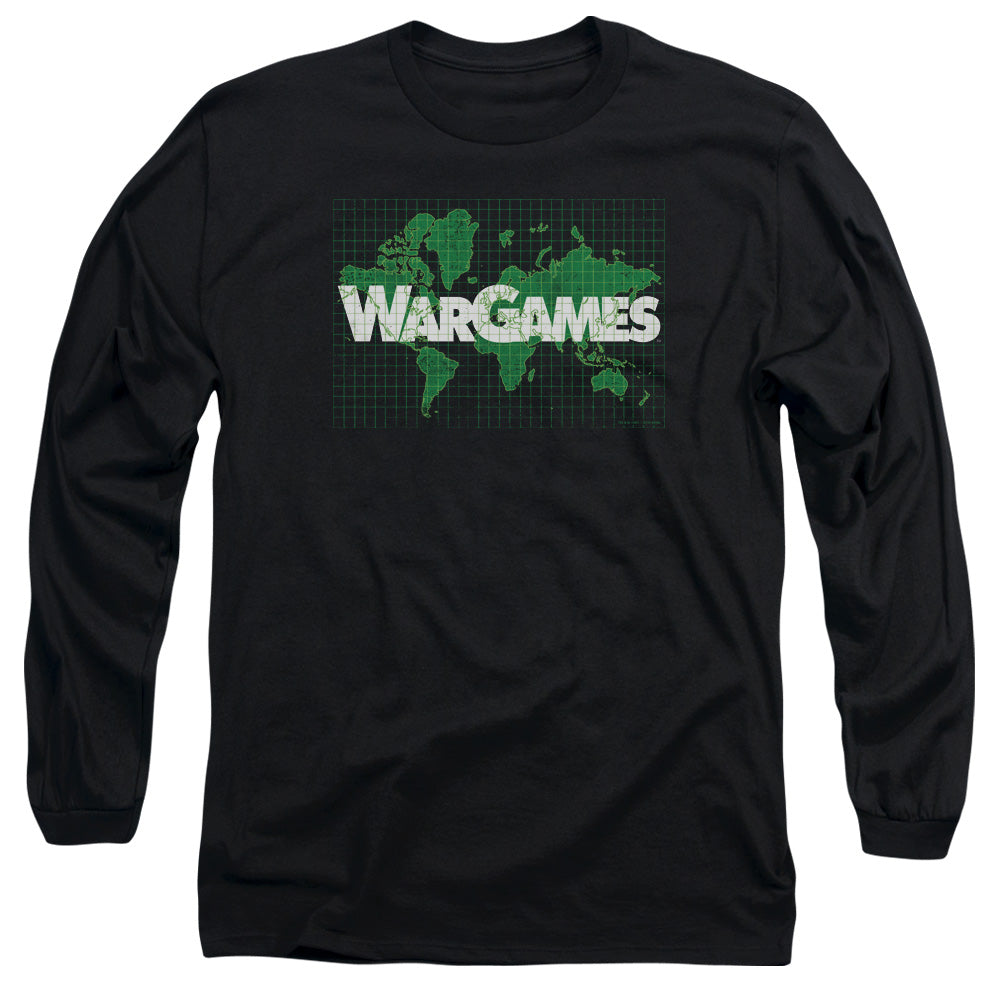 Wargames Game Board Mens Long Sleeve Shirt Black