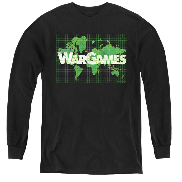 WarGames Game Board Long Sleeve Kids Youth T Shirt Black