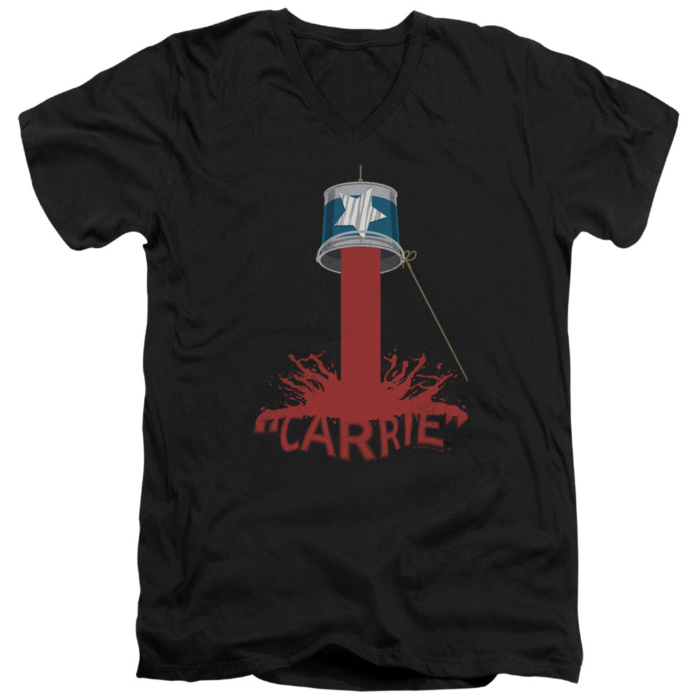 Carrie Bucket Of Blood Mens Slim Fit V-Neck T Shirt Black