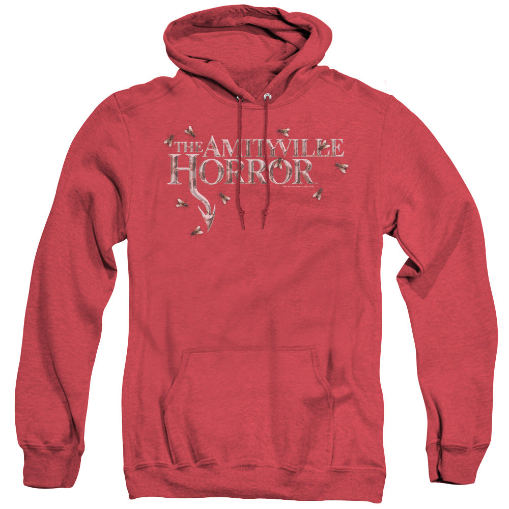 Amityville Horror Flies Mens Heather Hoodie Red Officially Licensed