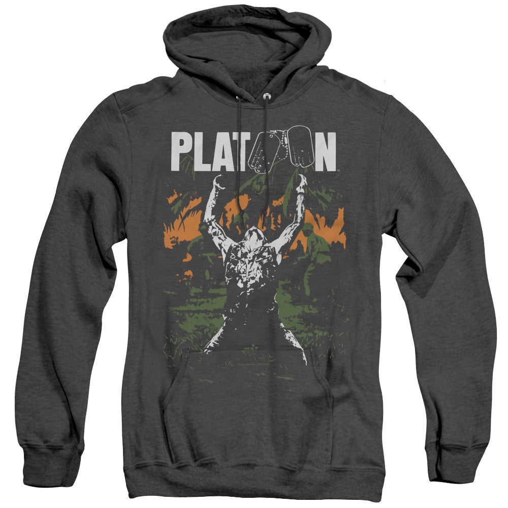 Platoon Graphic Heather Mens Hoodie Black