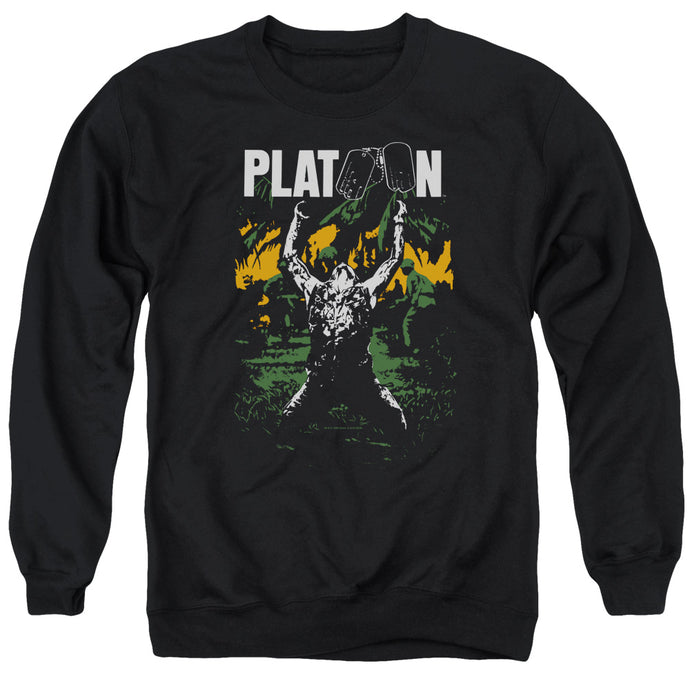 Platoon Graphic Mens Crewneck Sweatshirt Black