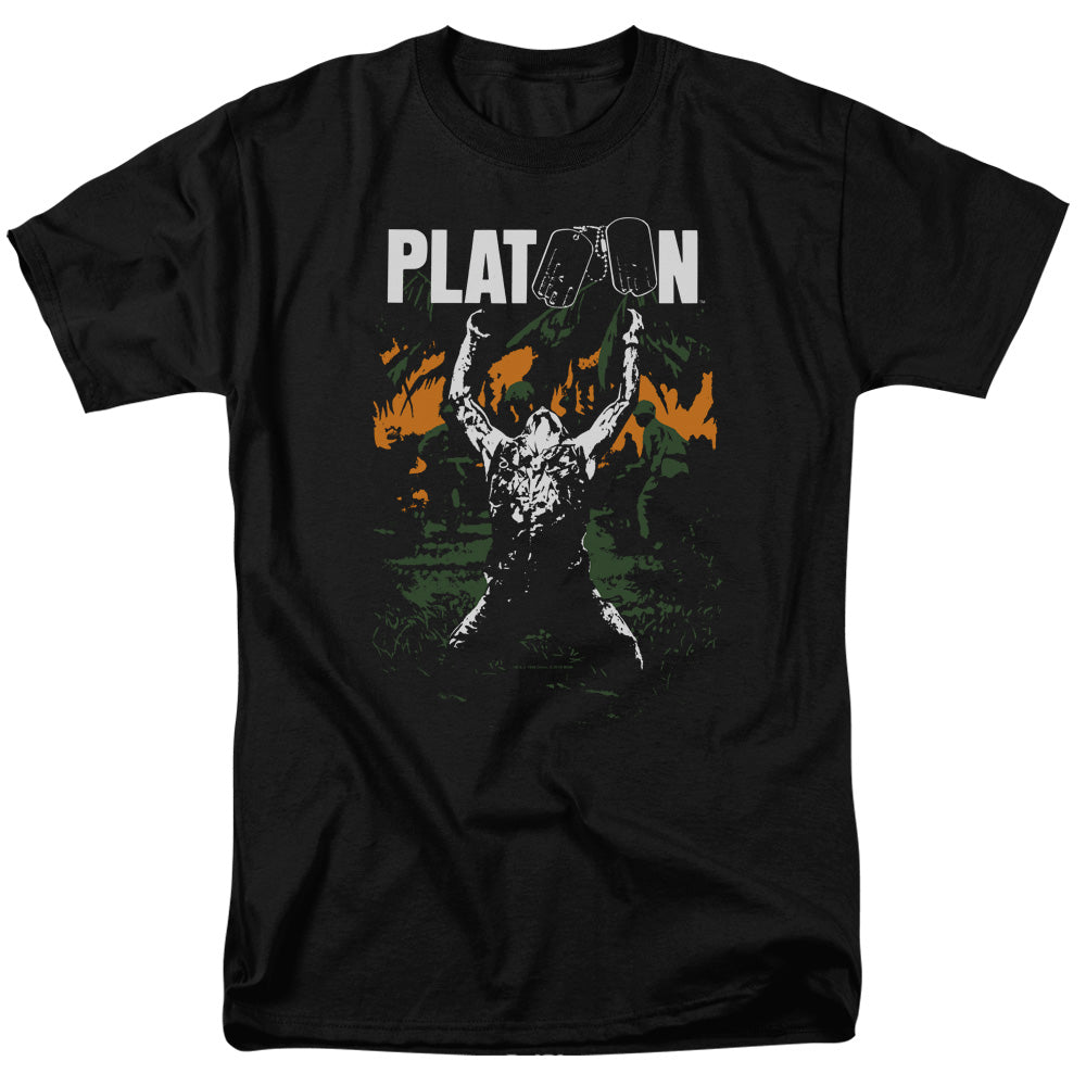 Platoon Graphic Mens T Shirt Black Officially Licensed