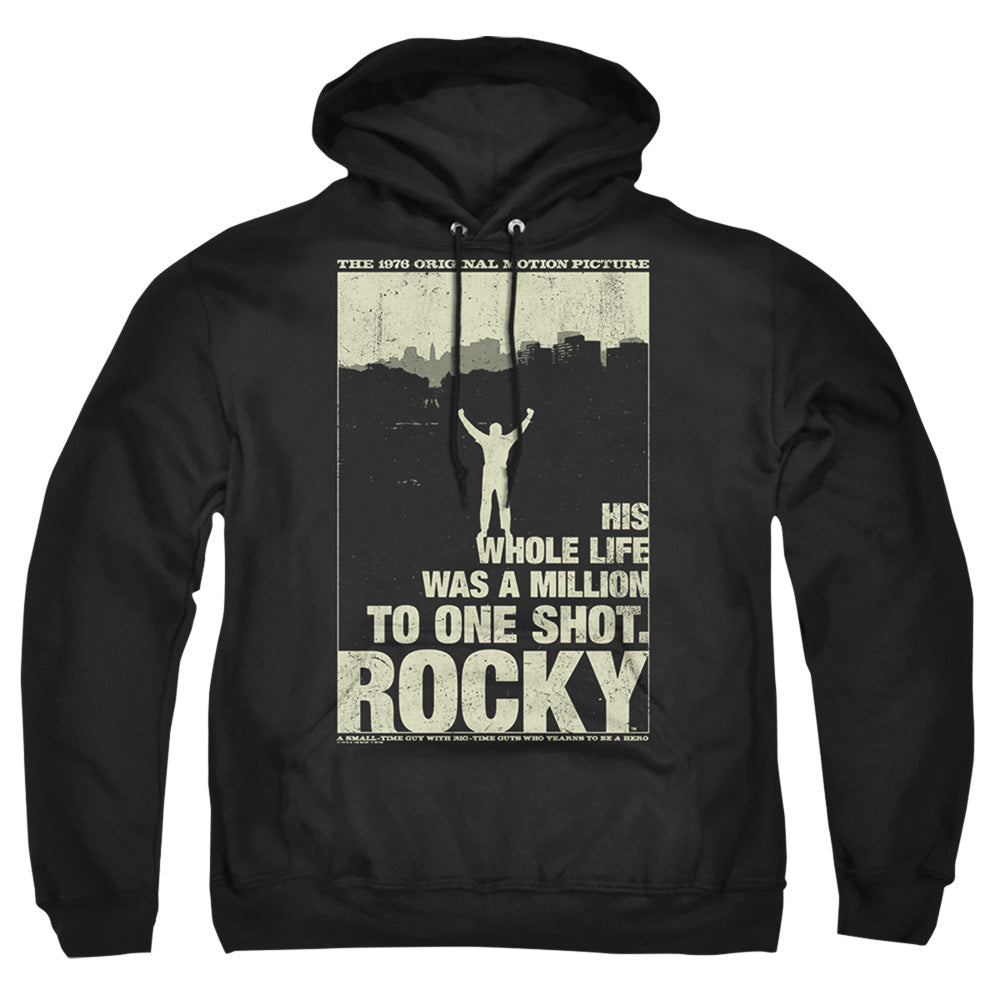 Rocky Silhouette Mens Hoodie Black Officially Licensed