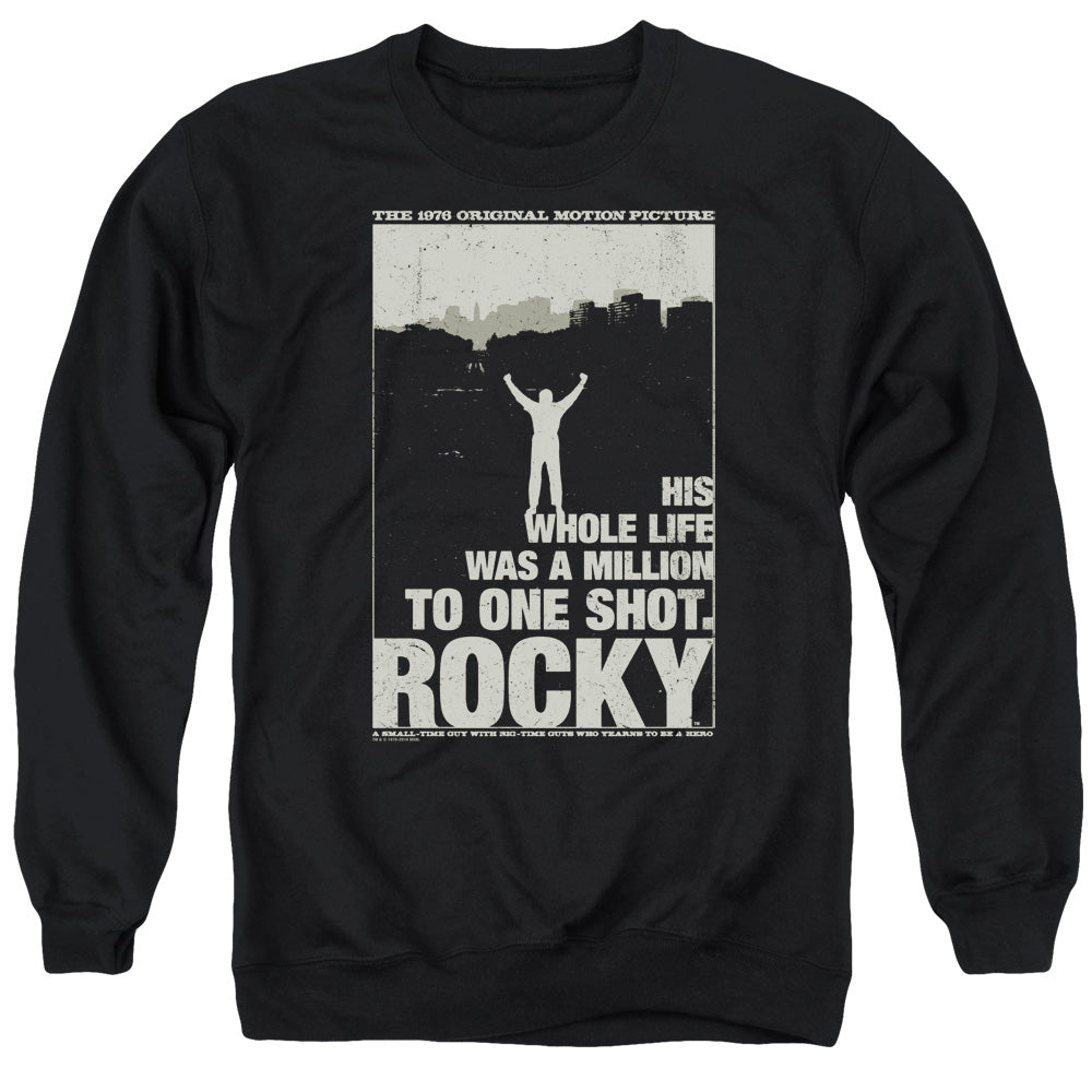 Rocky Silhouette Mens Crewneck Sweatshirt Black
