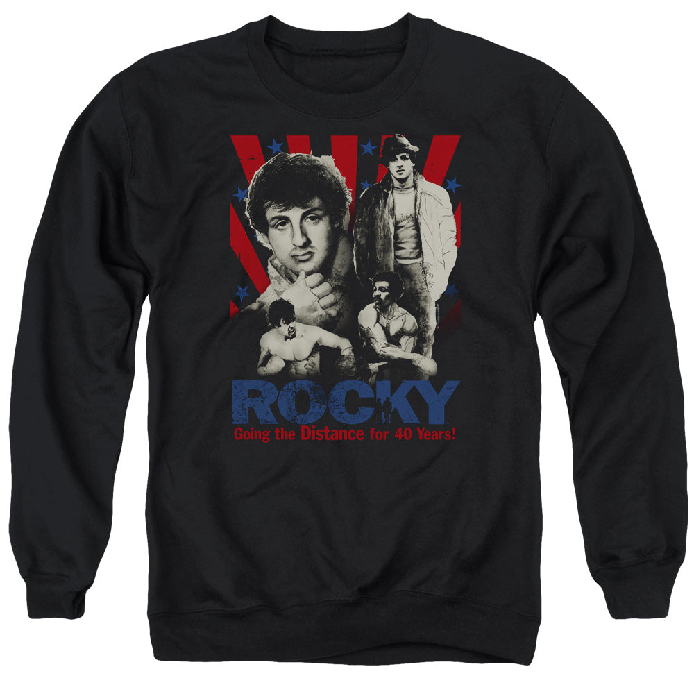 Rocky Going The Distance Mens Crewneck Sweatshirt Black