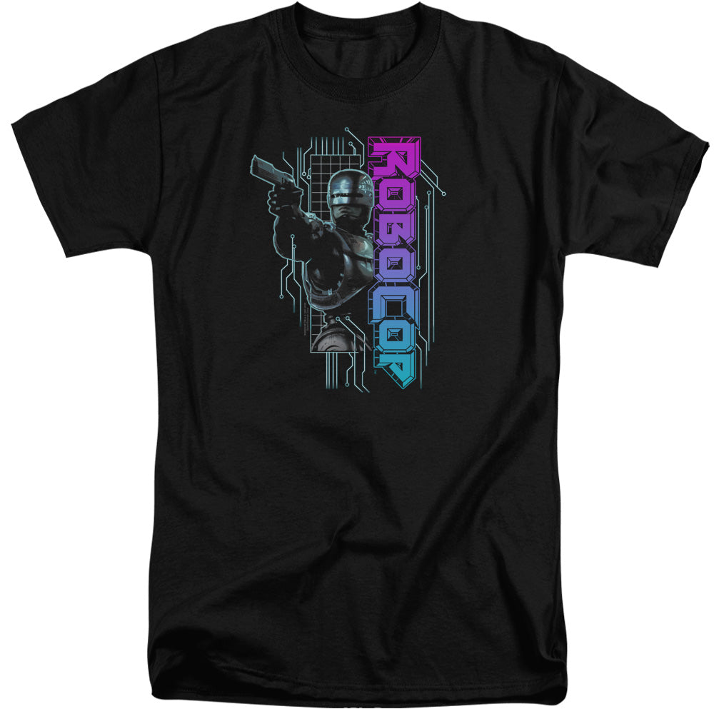 Robocop Robo Neon Mens Tall T Shirt Black