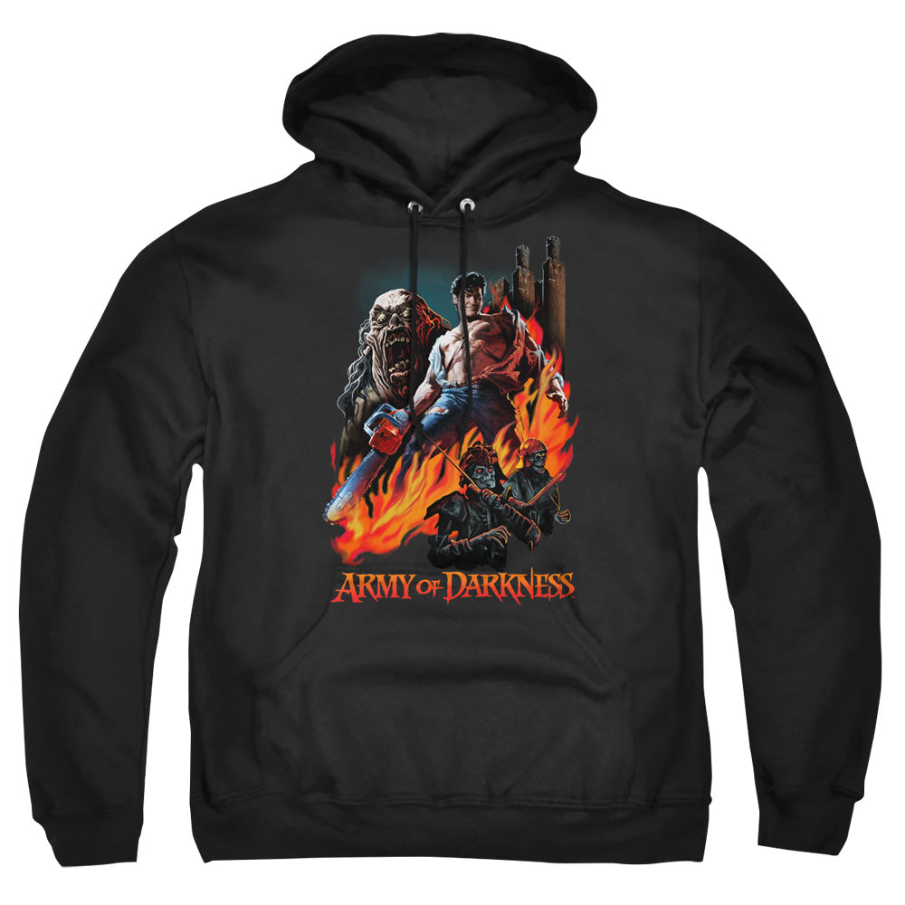 Army Of Darkness Painted Evil Mens Hoodie Black Officially Licensed