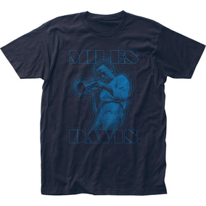 Miles Davis Waves Mens T Shirt Navy Blue
