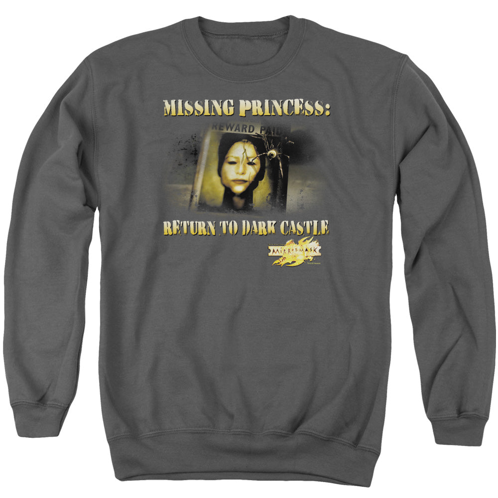 Mirrormask Missing Princess Mens Crewneck Sweatshirt Charcoal