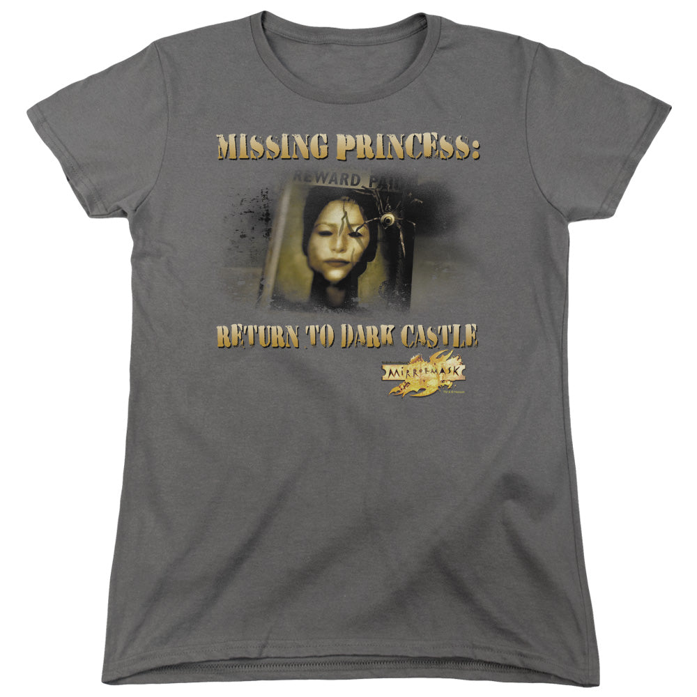 Mirrormask Missing Princess Womens T Shirt Charcoal