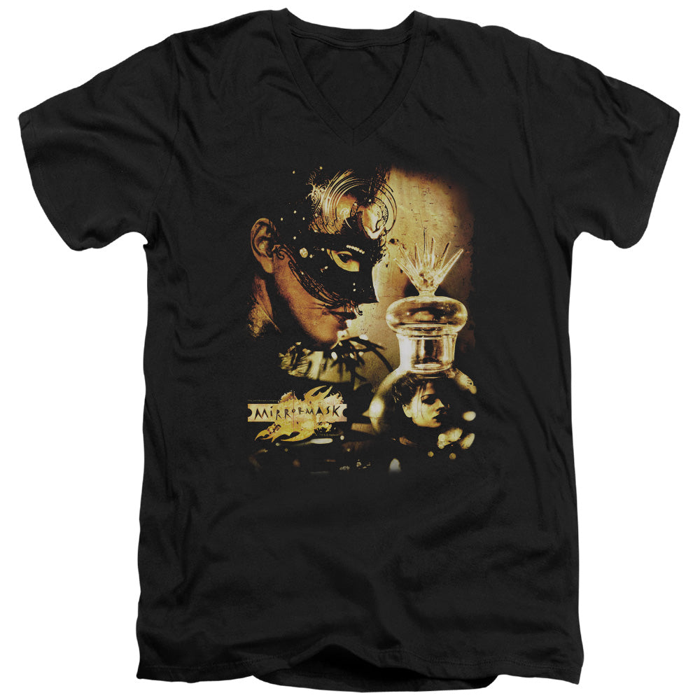 Mirrormask Trapped Mens Slim Fit V-Neck T Shirt Black