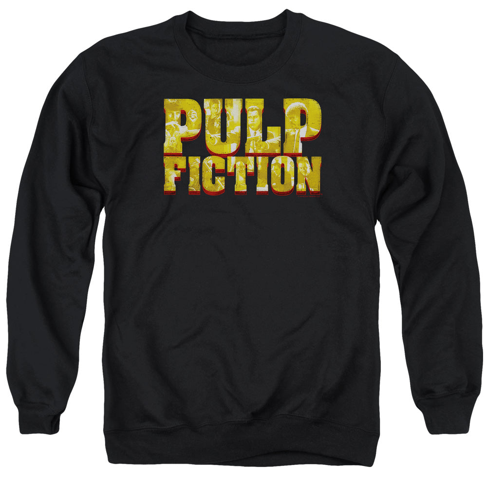 Pulp Fiction Pulp Logo Mens Crewneck Sweatshirt Black