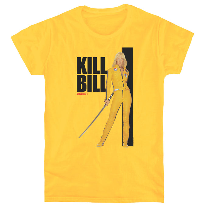 Kill Bill Yellow Suit Poster Womens T Shirt Yellow
