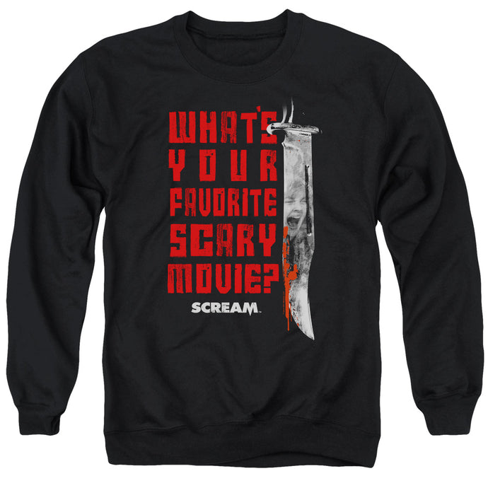 Scream Favorite Mens Crewneck Sweatshirt Black