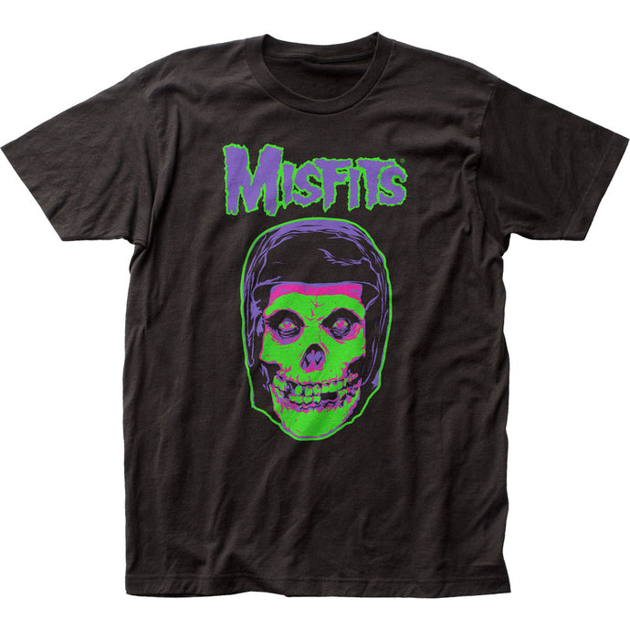 The Misfits Green Neon Ghost Mens T Shirt Black