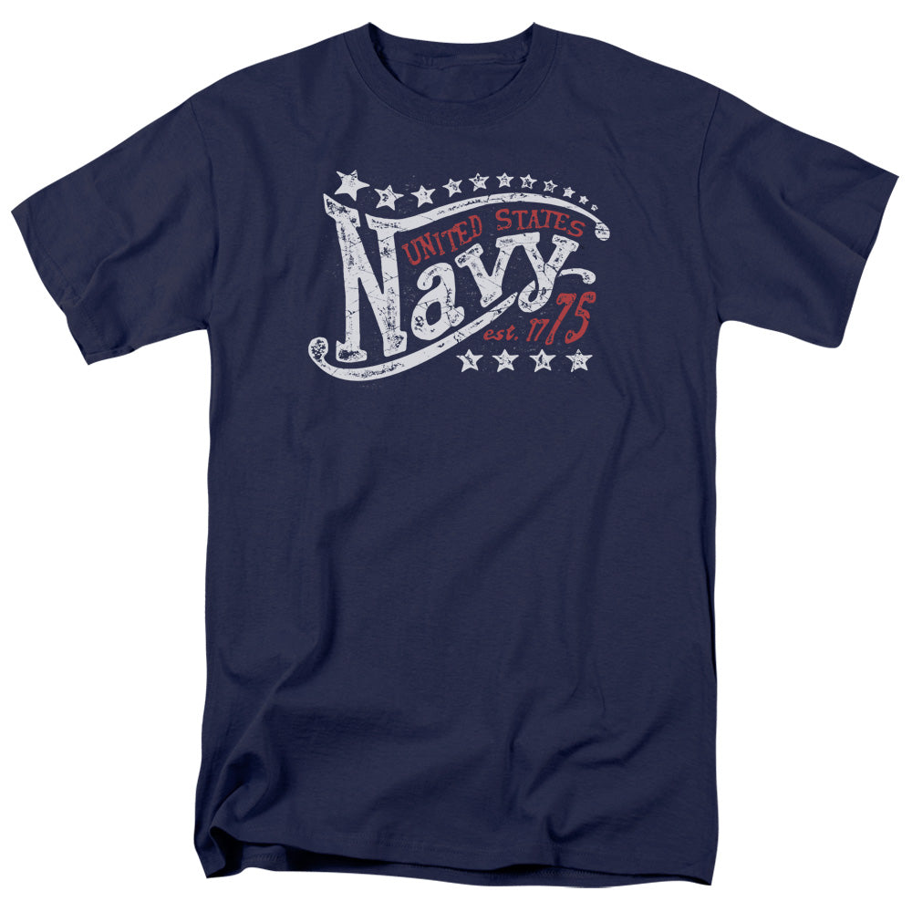 Navy Stars Mens T Shirt Navy Officially Licensed