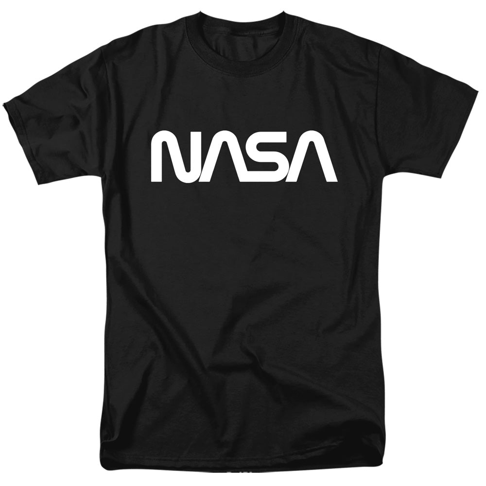 Nasa Worm Logo Mens T Shirt Black Officially Licensed
