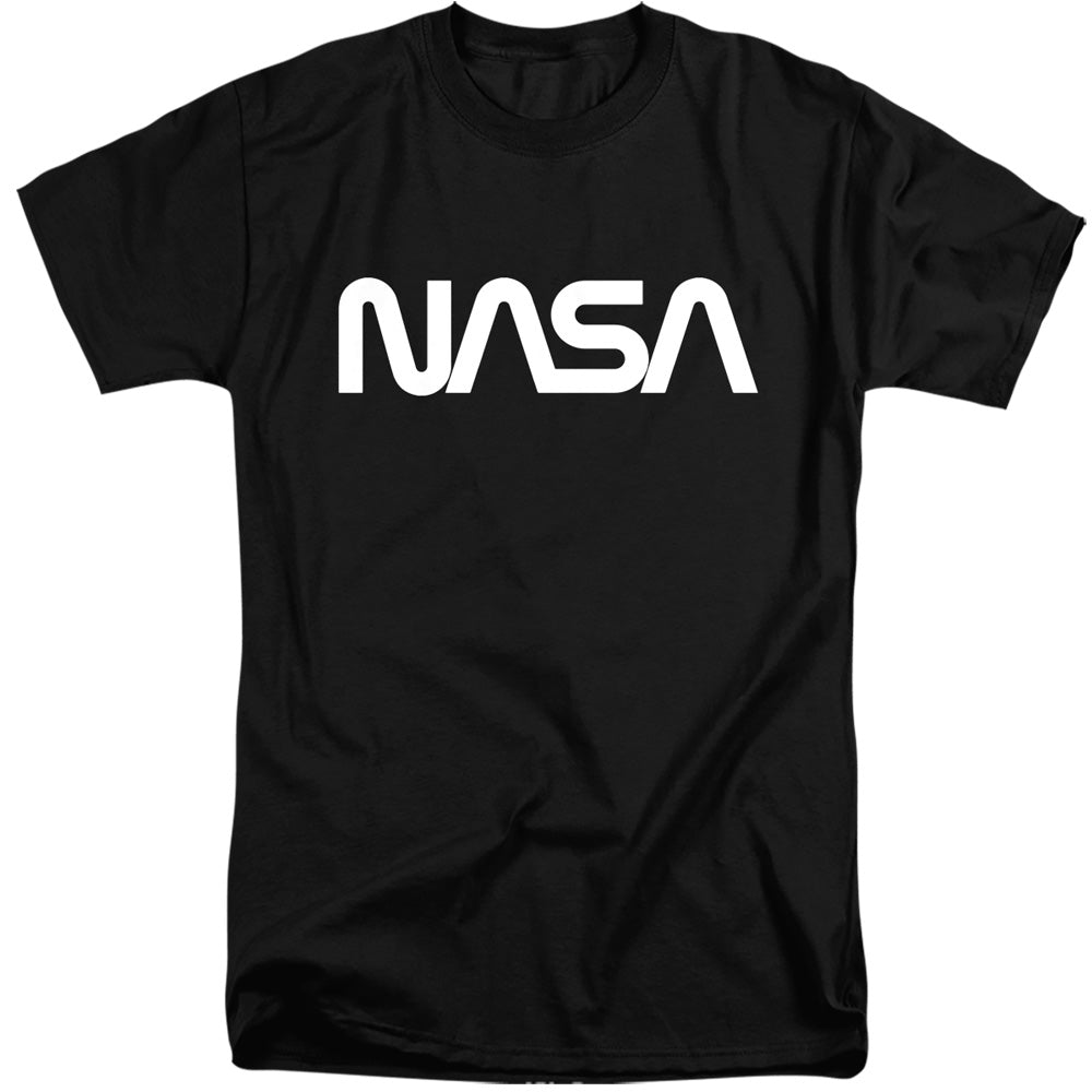 Nasa Worm Logo Mens Tall T Shirt Black Officially Licensed