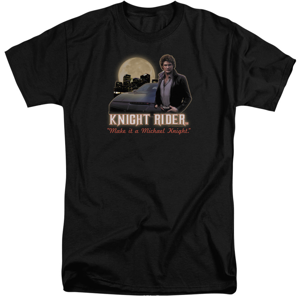Knight Rider Full Moon Mens Tall T Shirt Black Officially Licensed