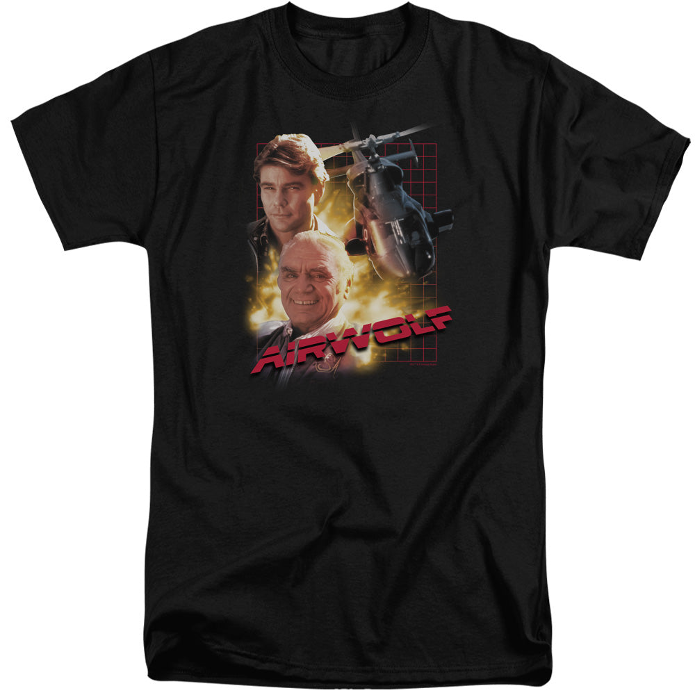Airwolf Airwolf Mens Tall T Shirt Black Officially Licensed