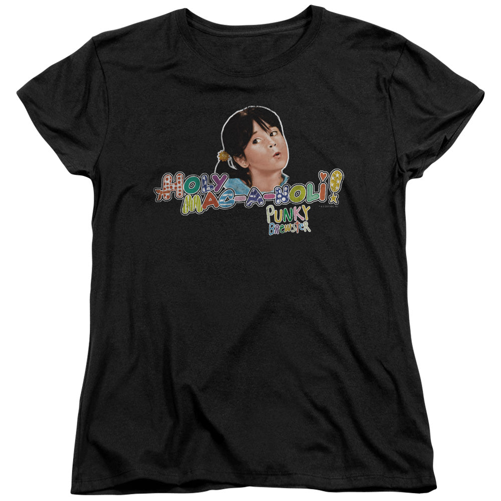 Punky Brewster Holy Mac A Noli Womens T Shirt Black