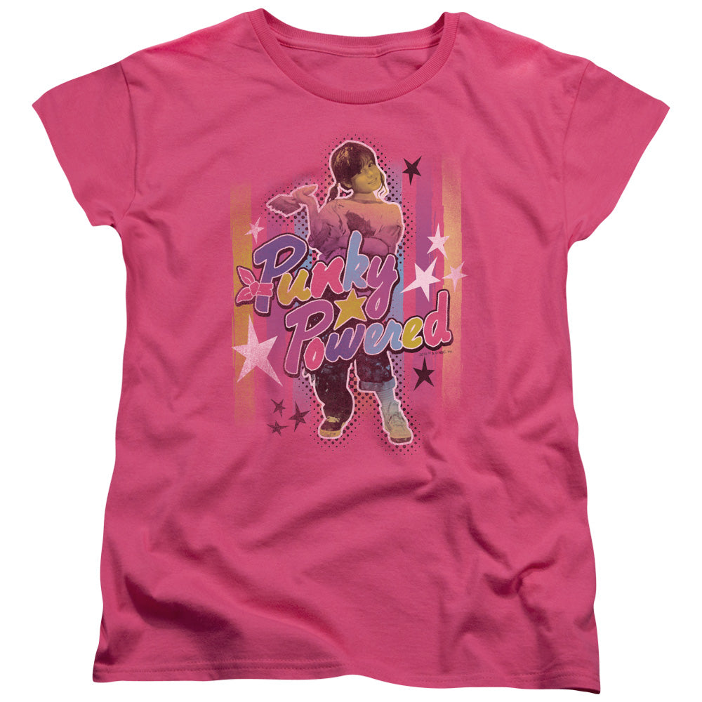 Punky Brewster Punky Powered Womens T Shirt Hot Pink