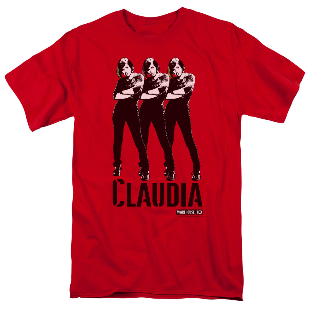 Warehouse 13 Claudia Mens T Shirt Red Officially Licensed