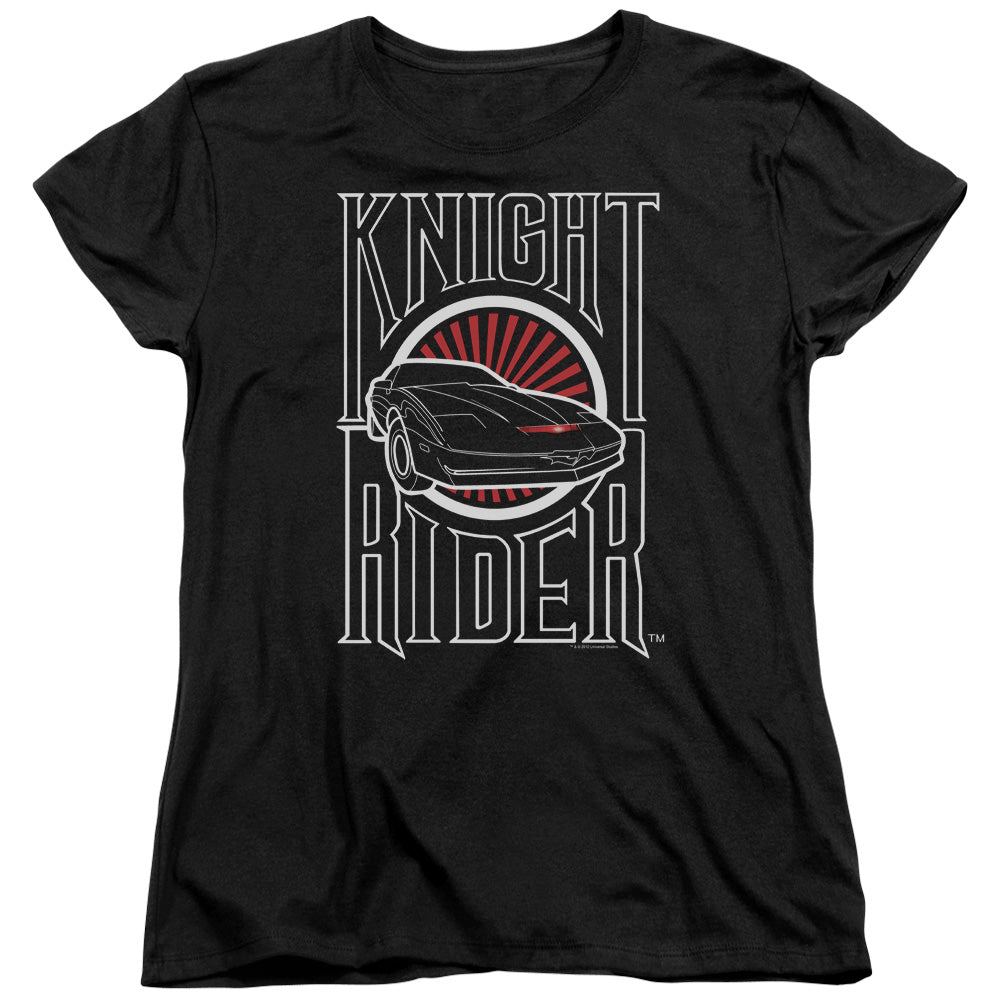 Knight Rider Logo Womens T Shirt Black