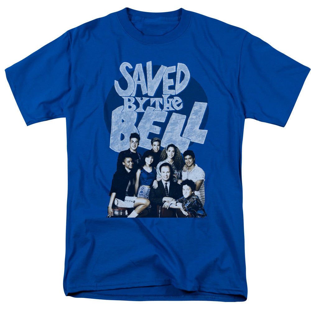 Saved By The Bell Retro Cast Mens T Shirt Royal Blue Officially Licensed