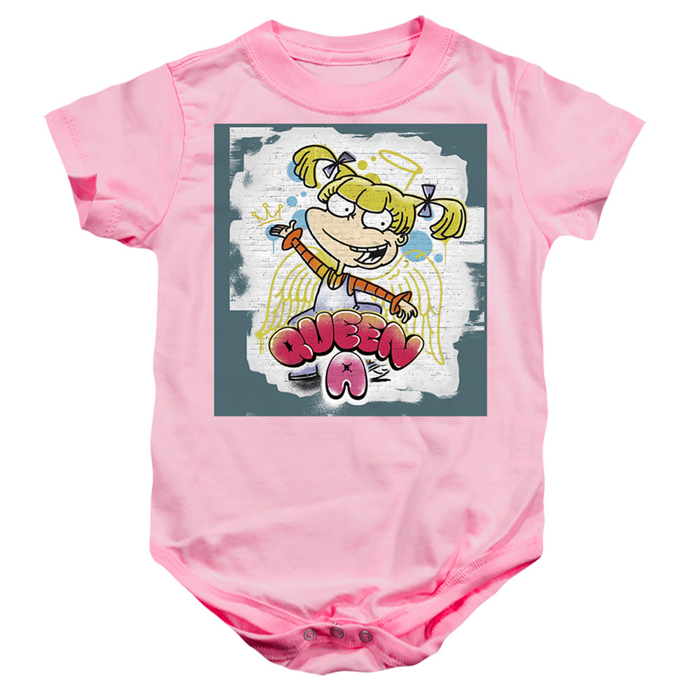 Rugrats Queen A For Angelica Infant Baby Snapsuit Pink Officially Licensed