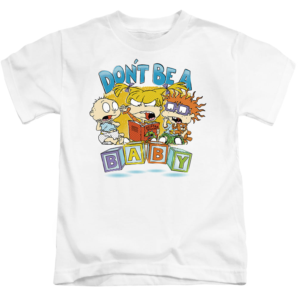 Rugrats Don'T Be A Baby Blocks Juvenile Kids Youth T Shirt White Officially Licensed