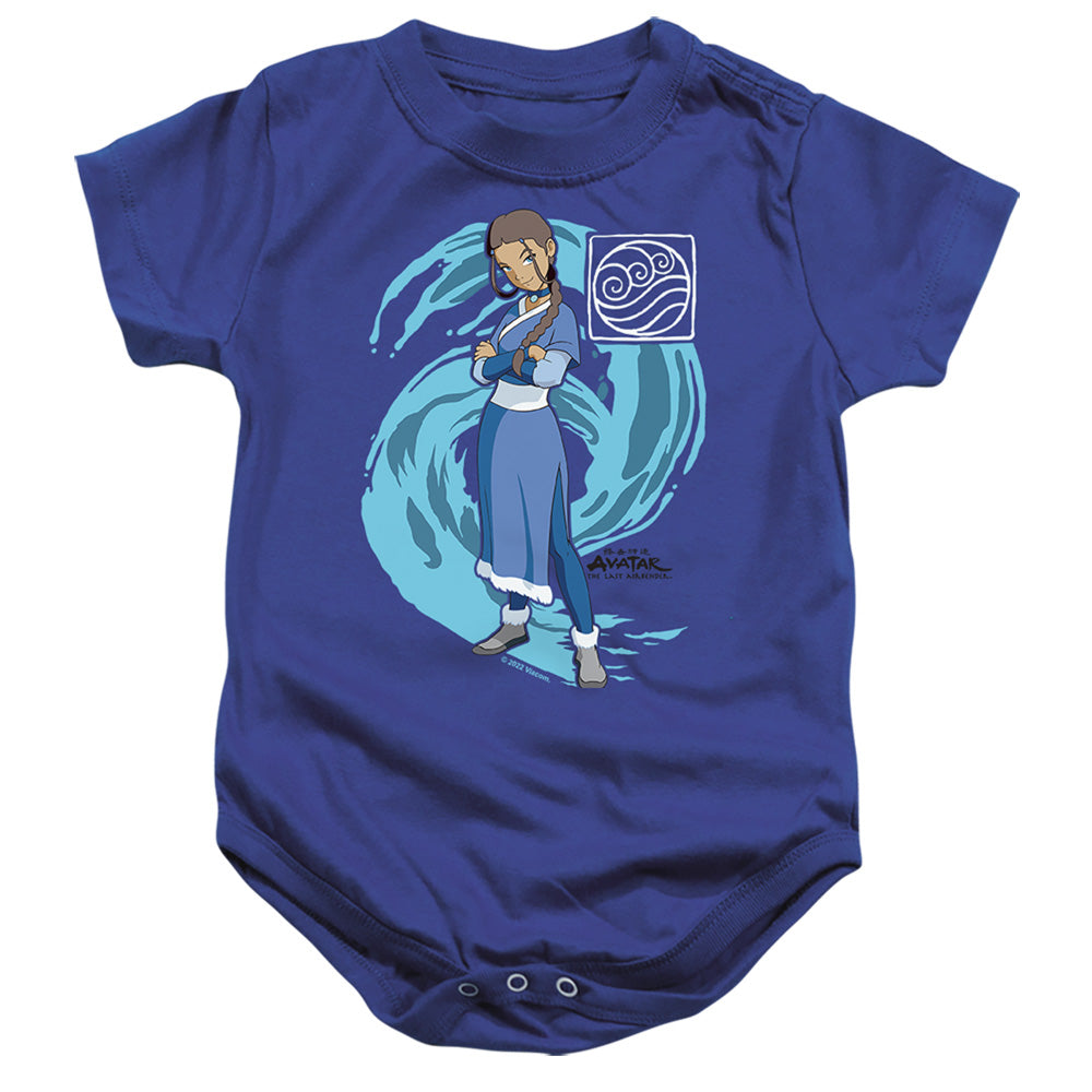 Avatar The Last Airbender Katara Water Wave Infant Baby Snapsuit Royal Blue Officially Licensed