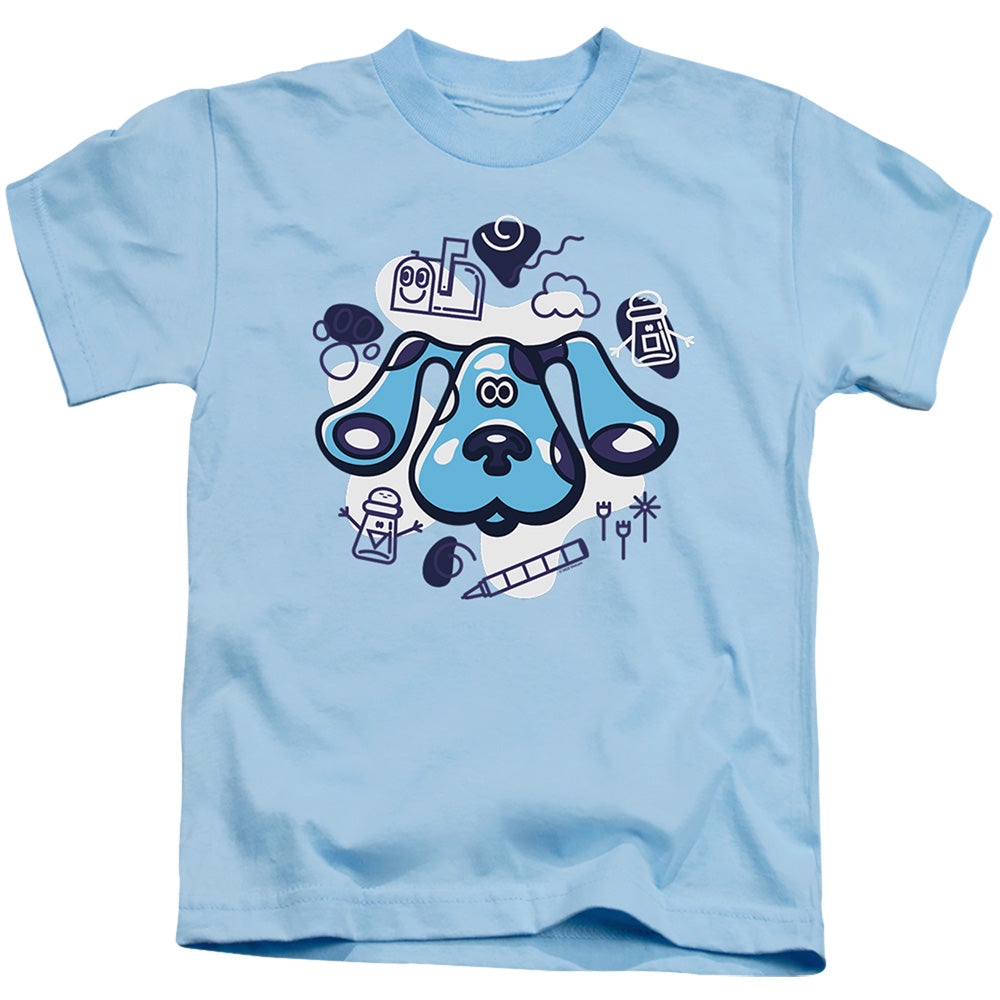 Blues Clues (Classic) And Friends Juvenile Kids Youth T Shirt Light Blue Officially Licensed