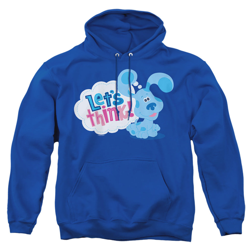 Blues Clues & You Lets Think Mens Hoodie Royal Blue Officially Licensed