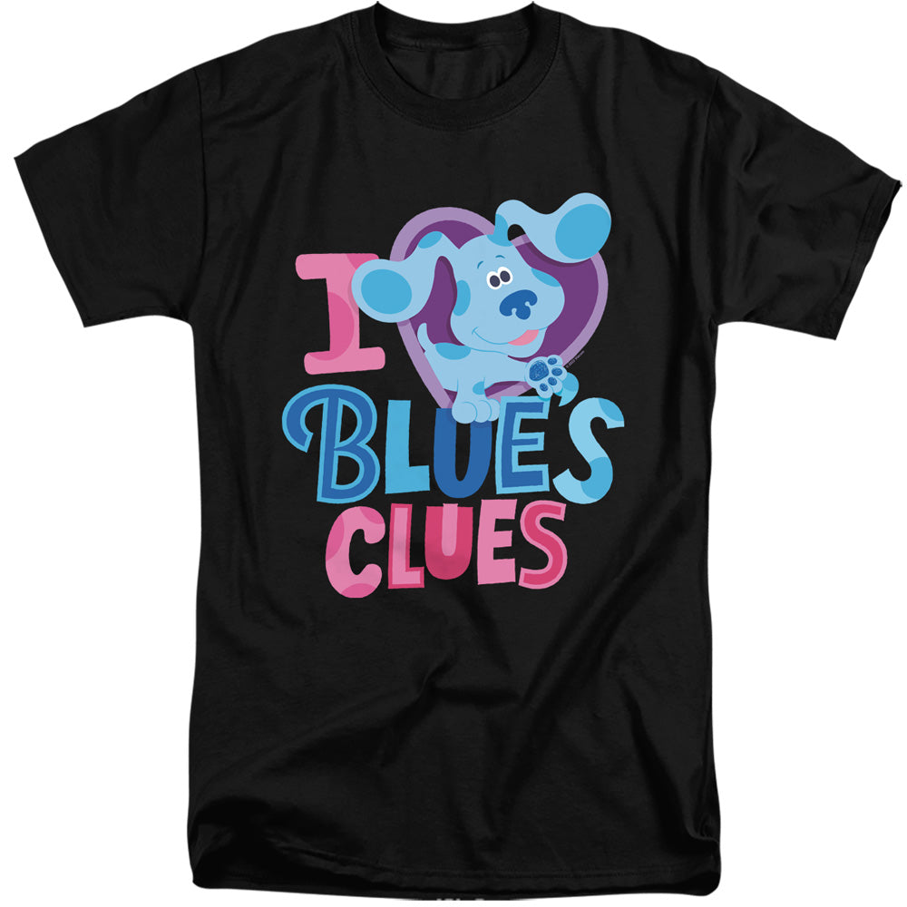 Blues Clues & You I Heart Blue Mens Tall T Shirt Black Officially Licensed