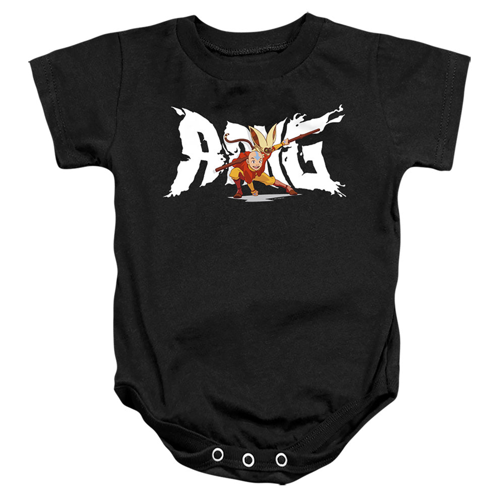 Avatar The Last Airbender Aang And Momo Infant Baby Snapsuit Black Officially Licensed